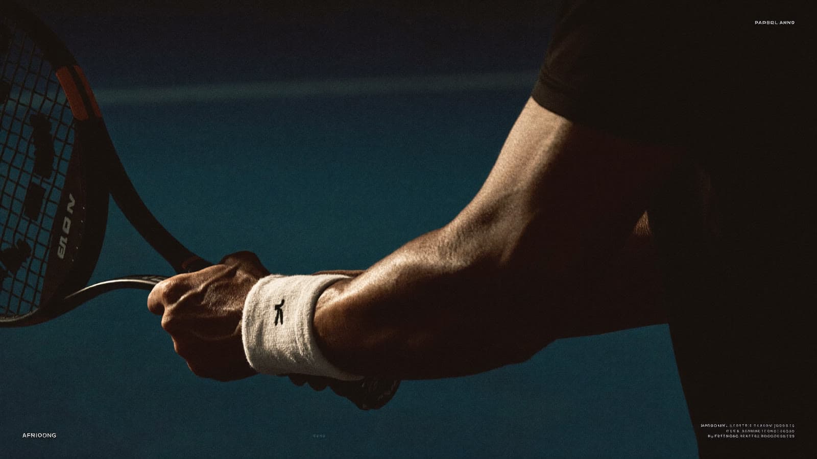Padel player gripping a racquet at the handle